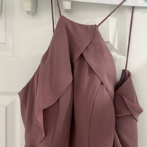 Dusty Rose Halter Formal Dress